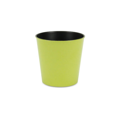 5" Lime Green Recycled Plastic Indoor Outdoor Round Pot Planter HomeRoots