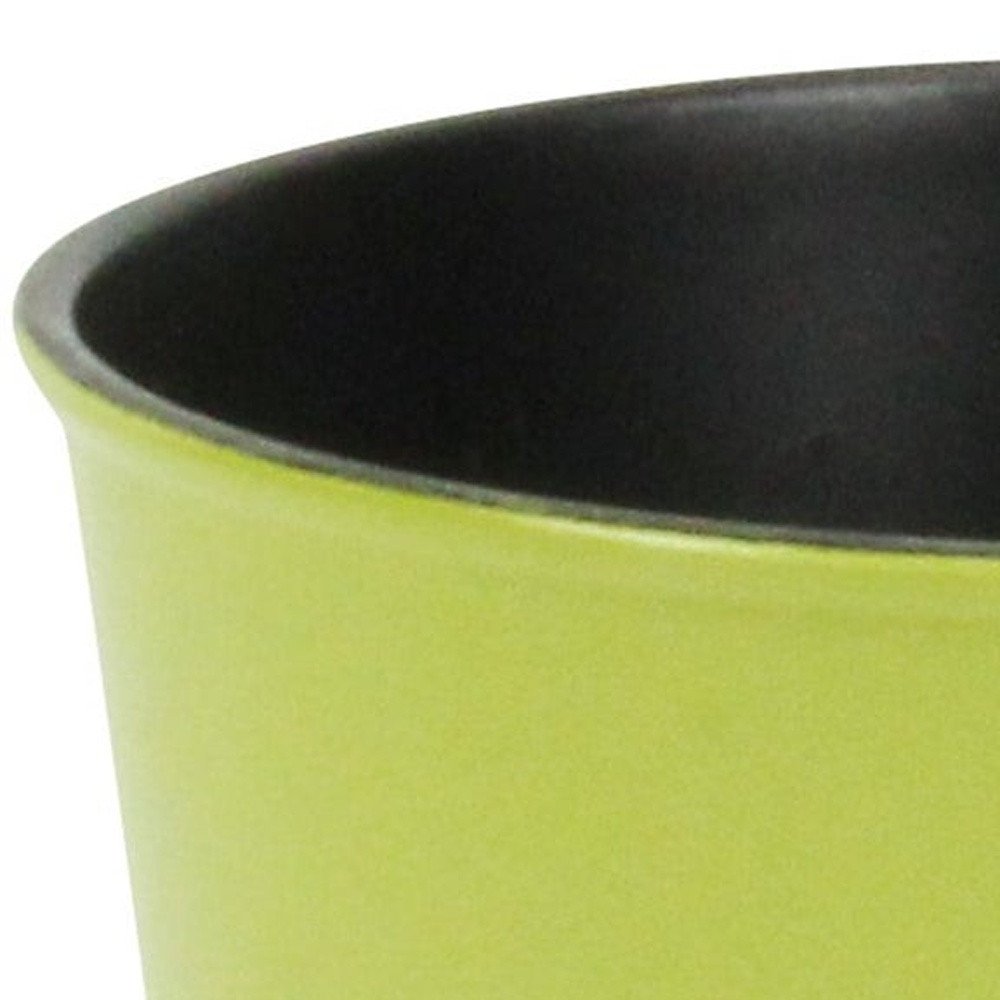 5" Lime Green Recycled Plastic Indoor Outdoor Round Pot Planter HomeRoots