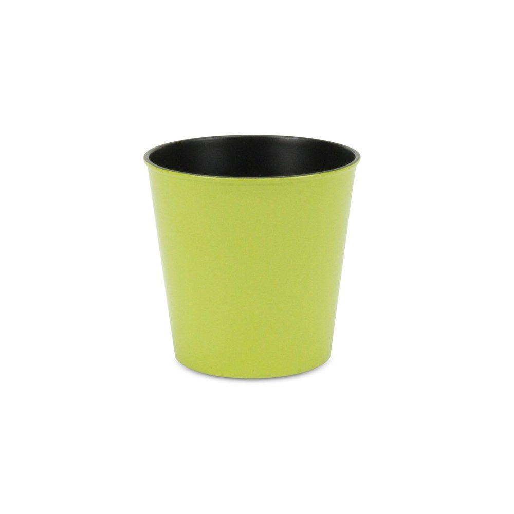 5" Lime Green Recycled Plastic Indoor Outdoor Round Pot Planter HomeRoots