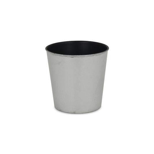 5" Silver Recycled Plastic Indoor Outdoor Round Pot Planter HomeRoots
