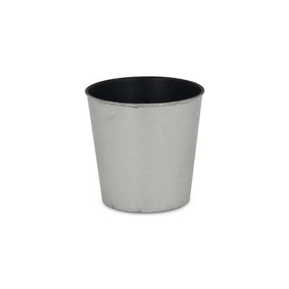 5" Silver Recycled Plastic Indoor Outdoor Round Pot Planter HomeRoots