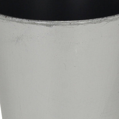 5" Silver Recycled Plastic Indoor Outdoor Round Pot Planter HomeRoots