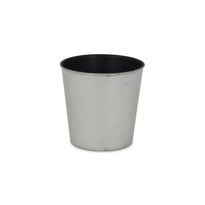 5" Silver Recycled Plastic Indoor Outdoor Round Pot Planter HomeRoots