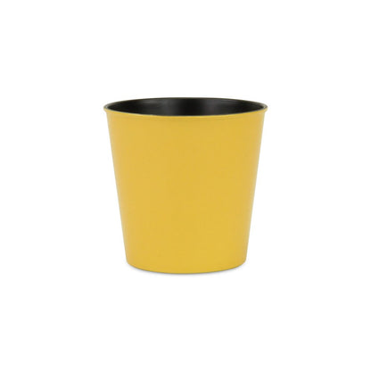 5" Yellow Recycled Plastic Indoor Outdoor Round Pot Planter HomeRoots