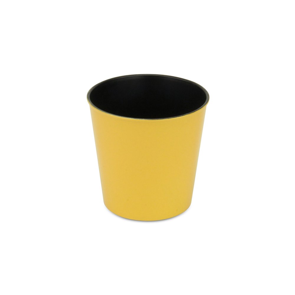 5" Yellow Recycled Plastic Indoor Outdoor Round Pot Planter HomeRoots