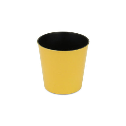 5" Yellow Recycled Plastic Indoor Outdoor Round Pot Planter HomeRoots
