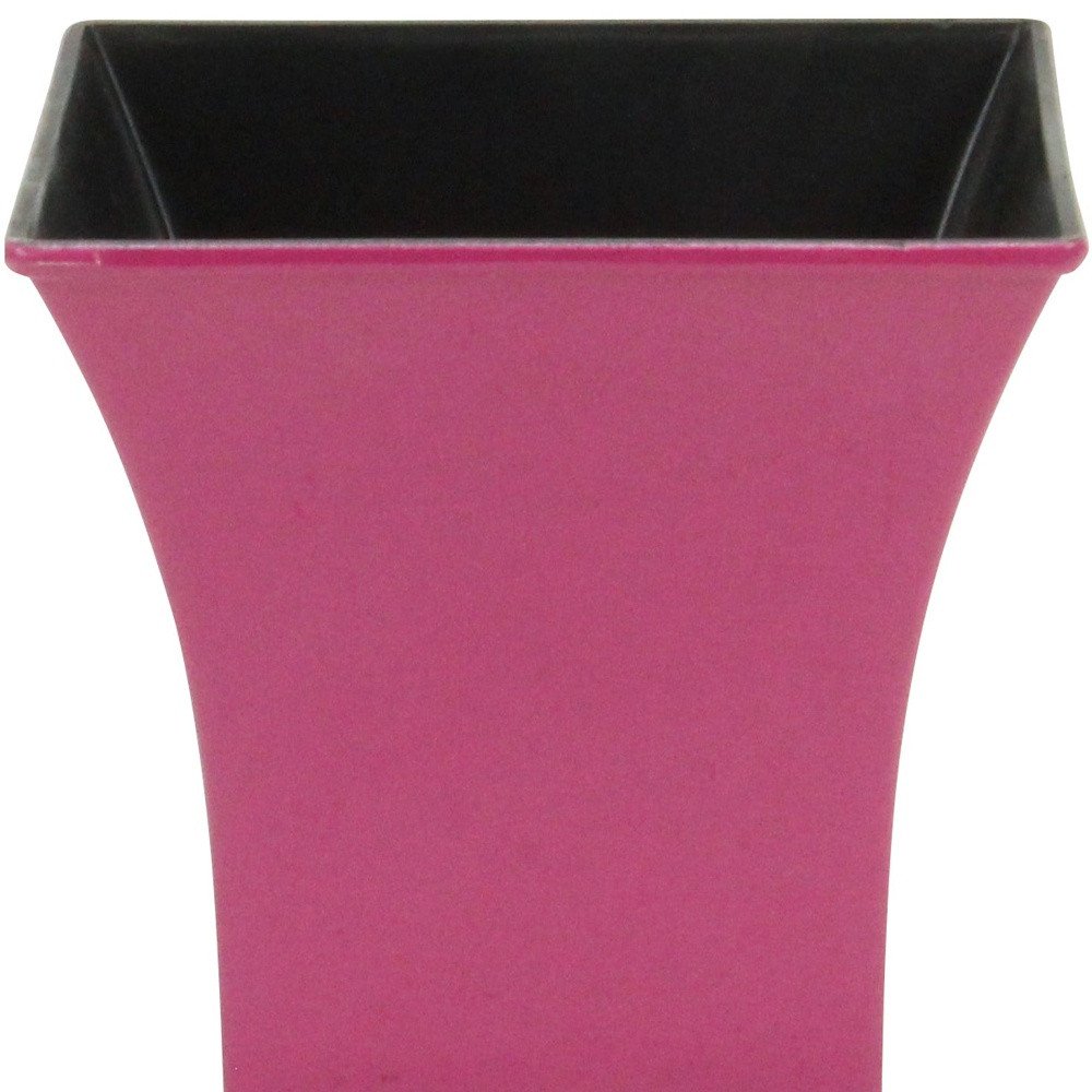 5" Hot Pink Recycled Plastic Indoor Outdoor Square Pot Planter HomeRoots