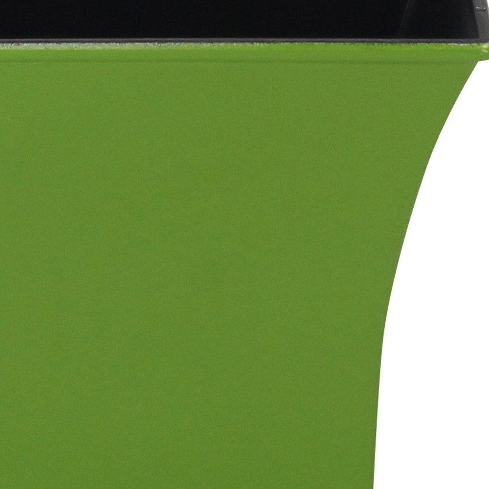 5" Lime Green Recycled Plastic Indoor Outdoor Square Pot Planter HomeRoots