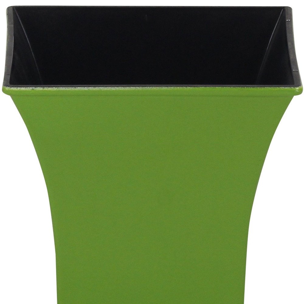 5" Lime Green Recycled Plastic Indoor Outdoor Square Pot Planter HomeRoots