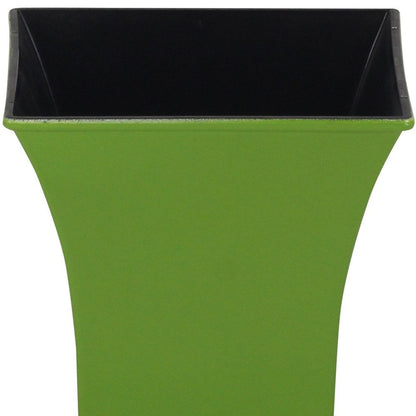 5" Lime Green Recycled Plastic Indoor Outdoor Square Pot Planter HomeRoots