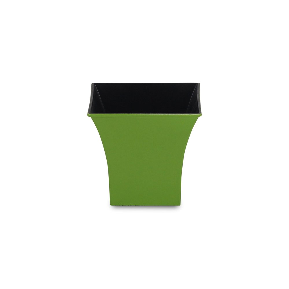 5" Lime Green Recycled Plastic Indoor Outdoor Square Pot Planter HomeRoots