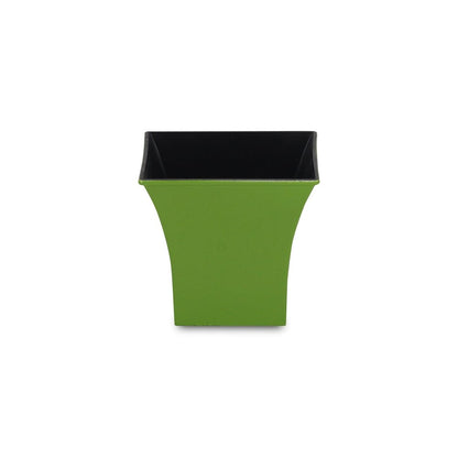5" Lime Green Recycled Plastic Indoor Outdoor Square Pot Planter HomeRoots