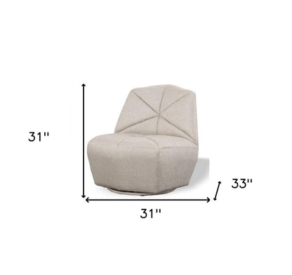 31" Gray Upholstered Lounge Chair HomeRoots