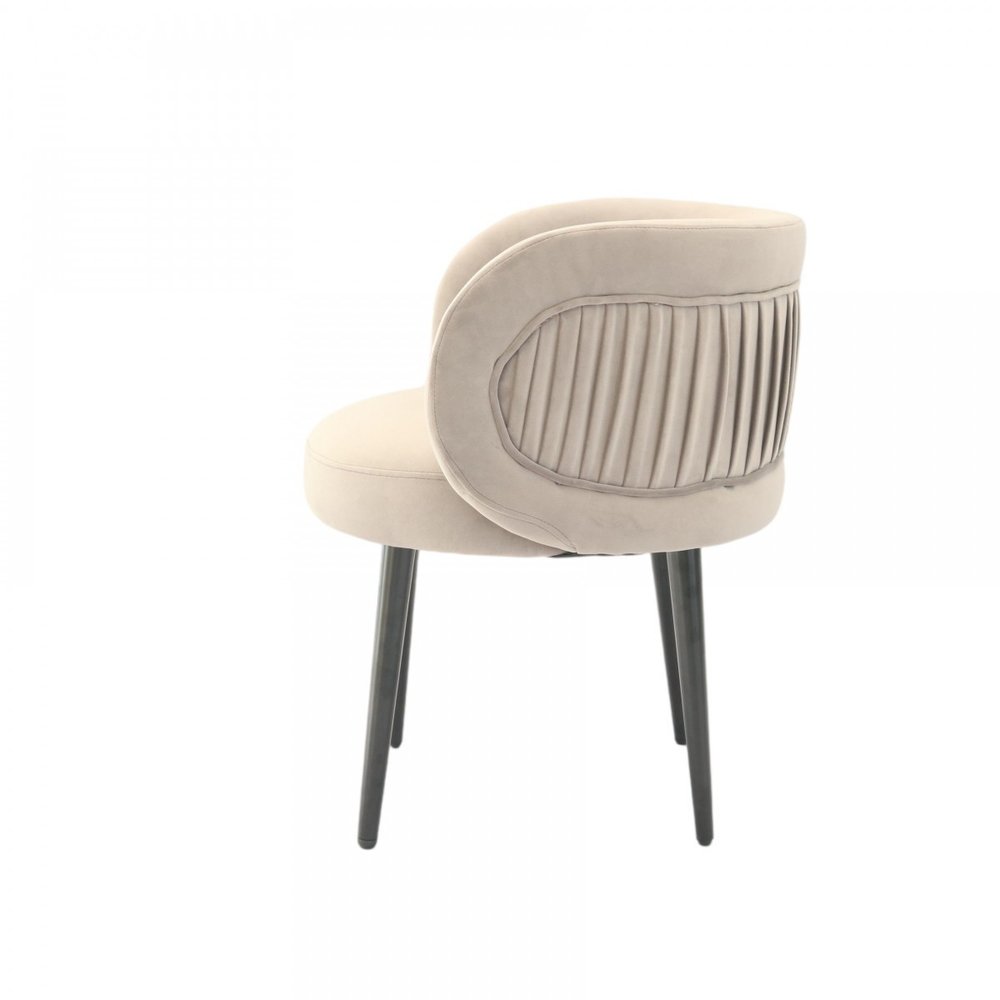 24" Gray And Black Velvet Arm Chair HomeRoots