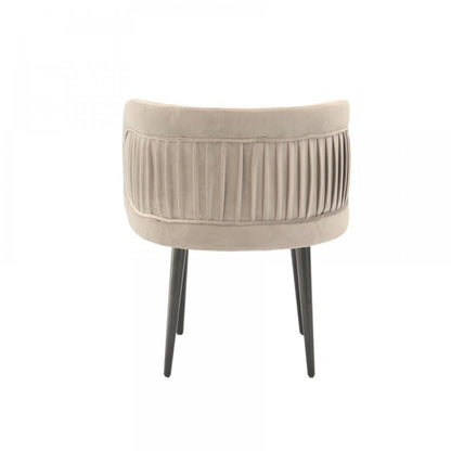 24" Gray And Black Velvet Arm Chair HomeRoots