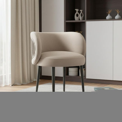 24" Gray And Black Velvet Arm Chair HomeRoots