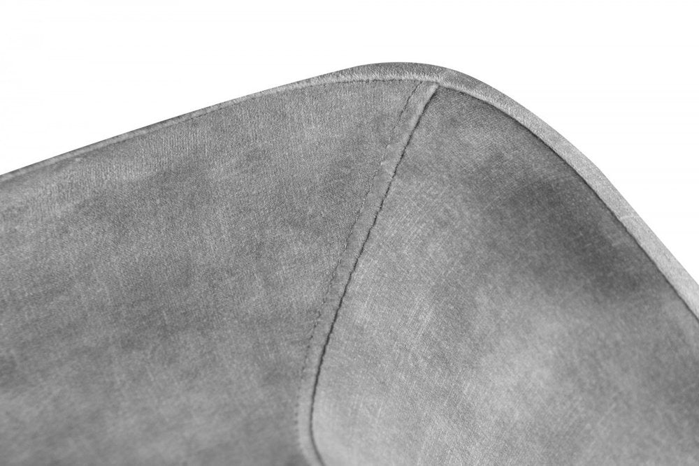 25" Light Gray Velvet Side Chair HomeRoots