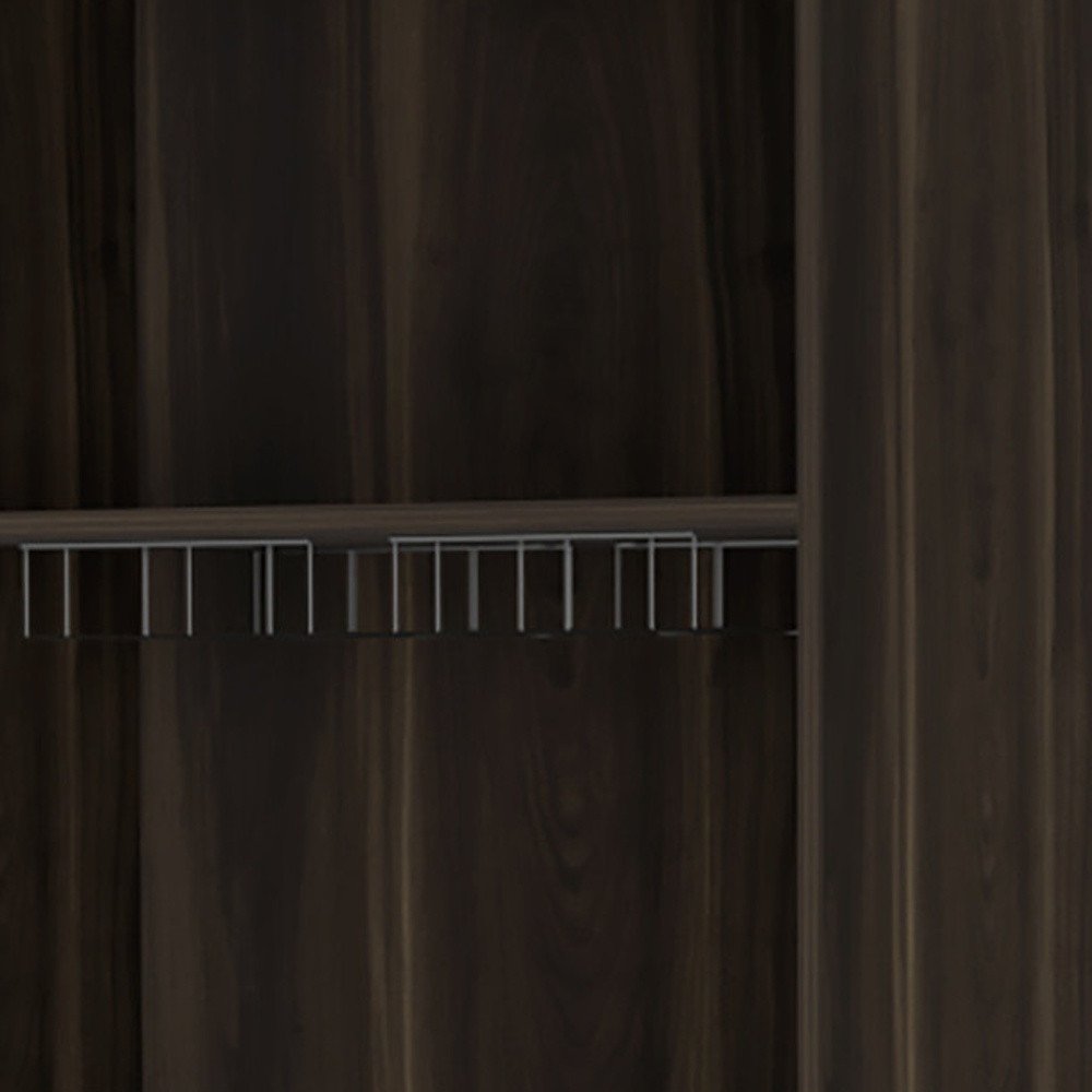 27" Dark Brown Corner Bar Cabinet With Multiple Shelves HomeRoots