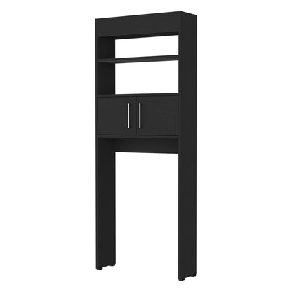 25" Black Wood Freestanding Single Door Bathroom Vanity HomeRoots