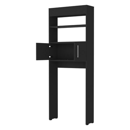 25" Black Wood Freestanding Single Door Bathroom Vanity HomeRoots