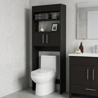 25" Black Wood Freestanding Single Door Bathroom Vanity HomeRoots