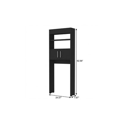 25" Black Wood Freestanding Single Door Bathroom Vanity HomeRoots