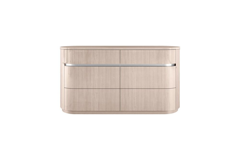 64" Beige Six Drawer Double Dresser HomeRoots