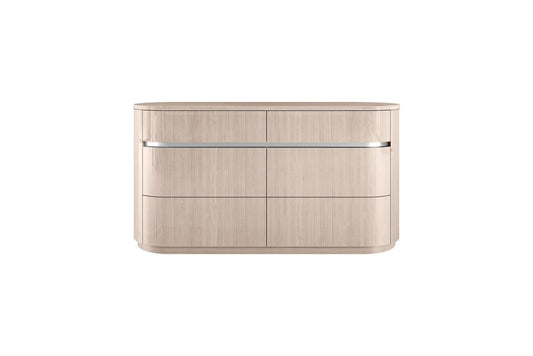 64" Beige Six Drawer Double Dresser HomeRoots