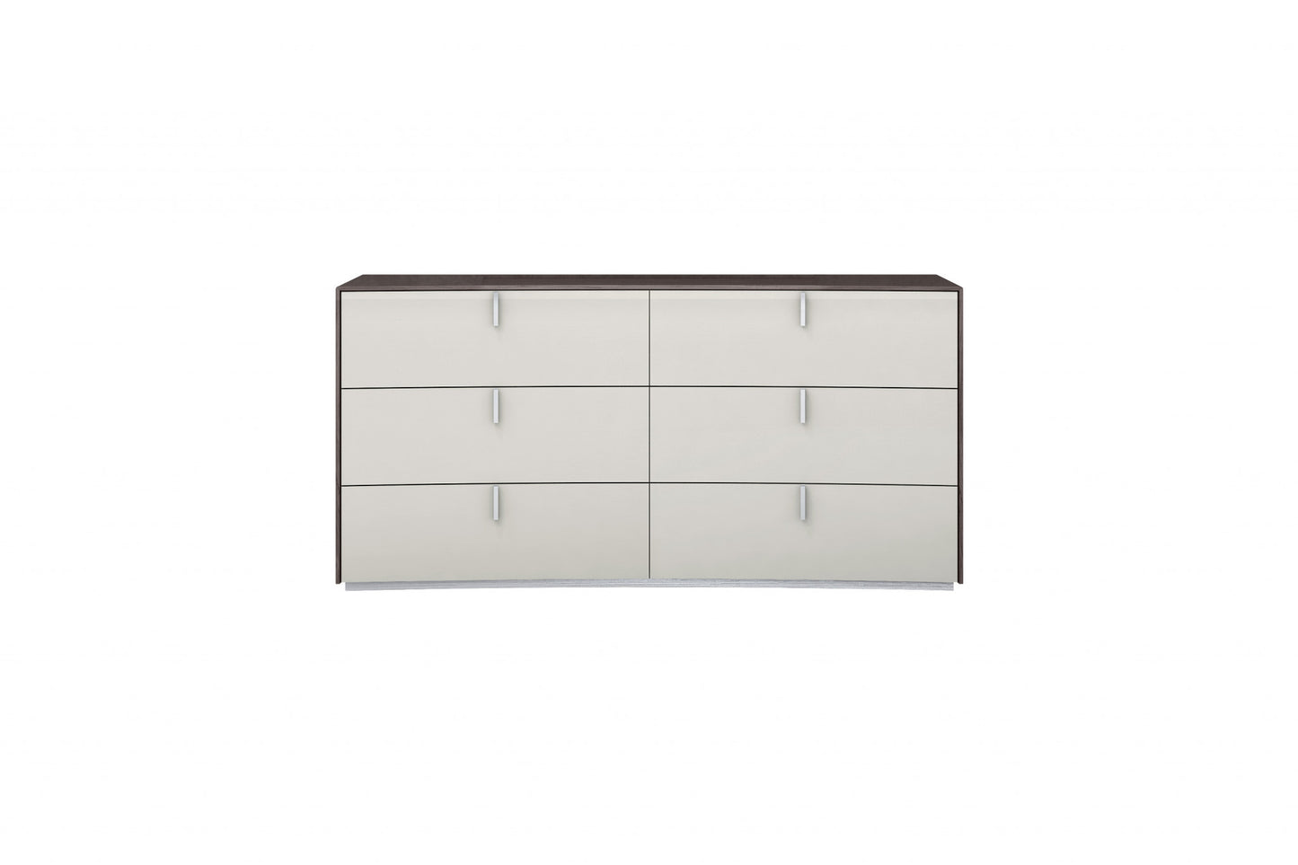 62" Gray Six Drawer Double Dresser