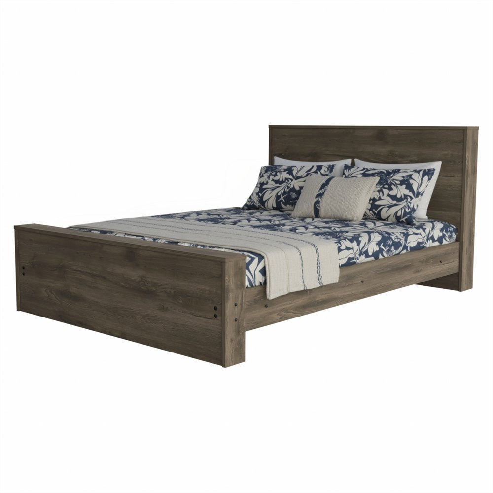 Dark Brown Wood Full Bed Frame HomeRoots