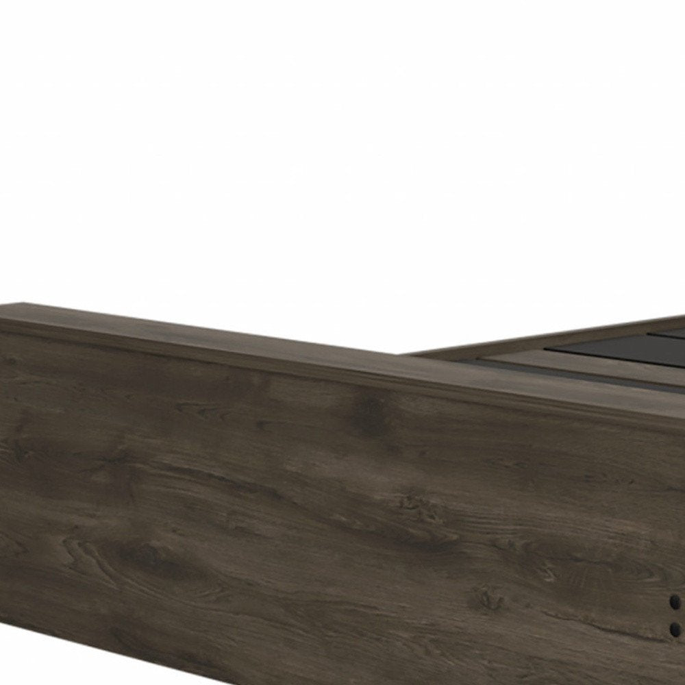 Dark Brown Wood Full Bed Frame HomeRoots