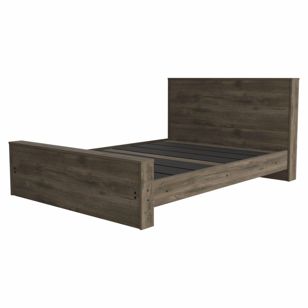 Dark Brown Wood Full Bed Frame HomeRoots