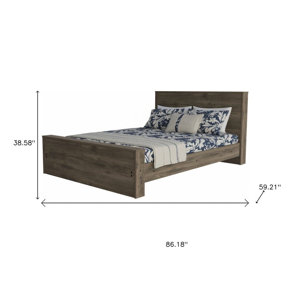Dark Brown Wood Full Bed Frame HomeRoots