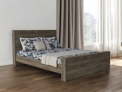 Dark Brown Wood Full Bed Frame HomeRoots