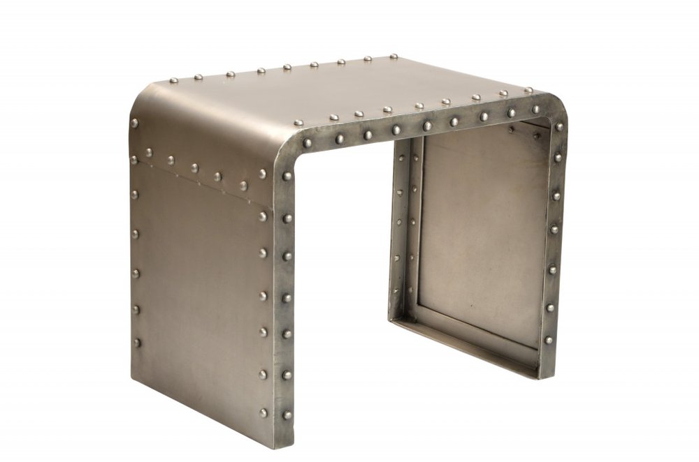 20" Gold Metal Rectangular End Table HomeRoots
