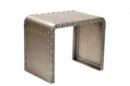 20" Gold Metal Rectangular End Table HomeRoots