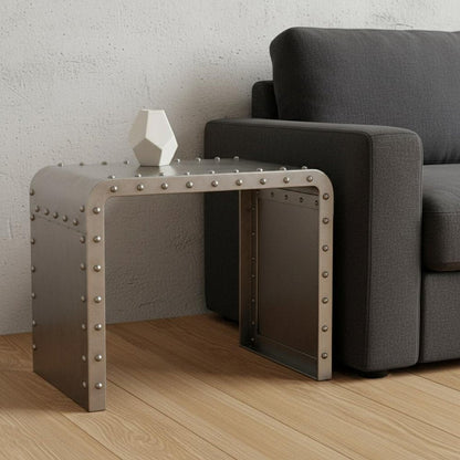 20" Gold Metal Rectangular End Table HomeRoots