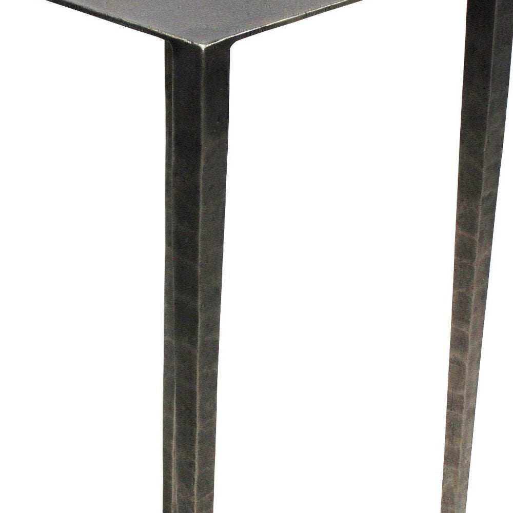 24" Nickel Iron Square End Table HomeRoots