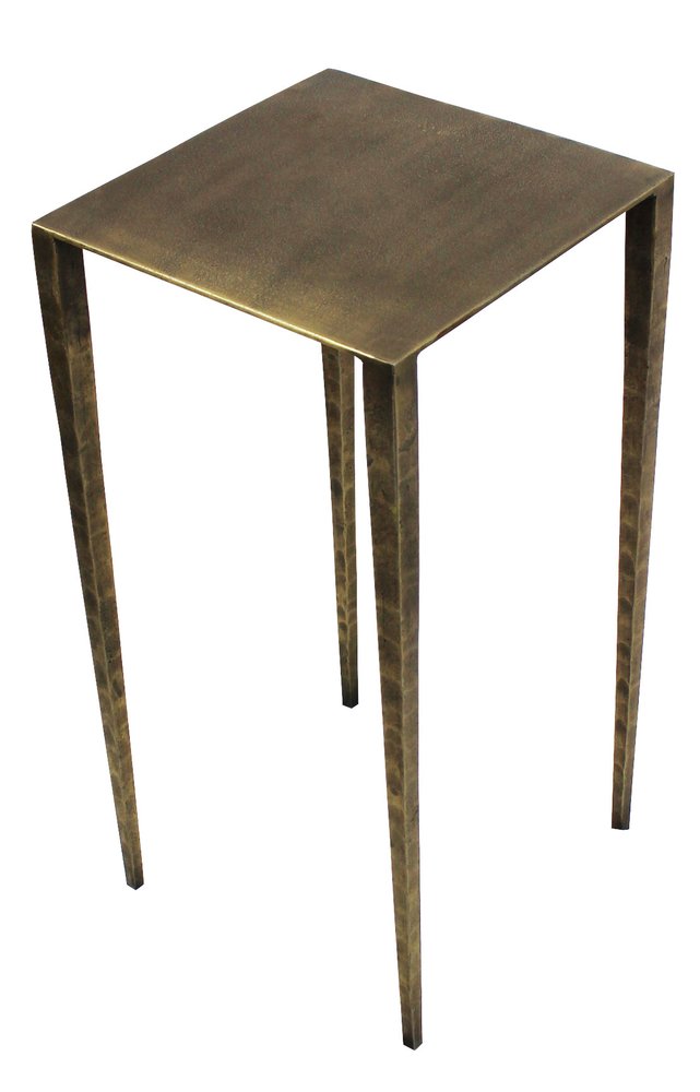 24" Brass Iron Square End Table HomeRoots