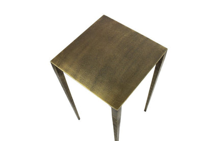 24" Brass Iron Square End Table HomeRoots