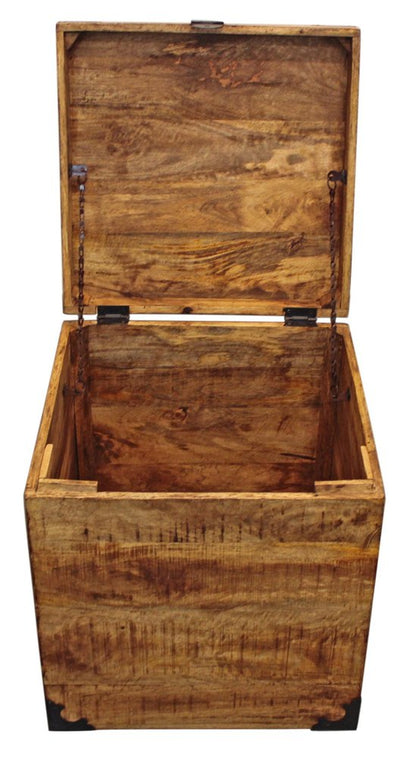 20" Natural Brown Solid Wood Square End Table HomeRoots
