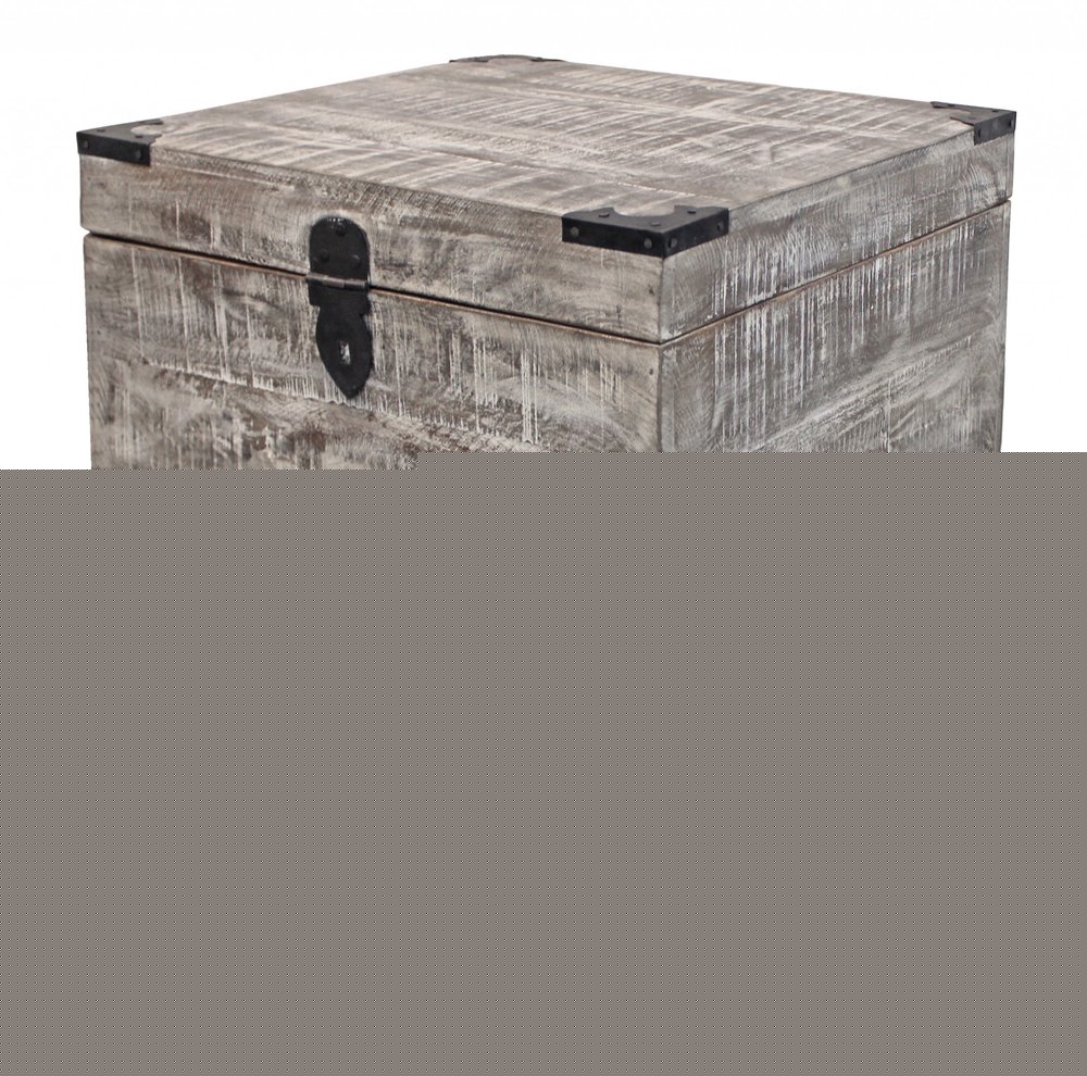 20" Gray Solid Wood Square End Table HomeRoots