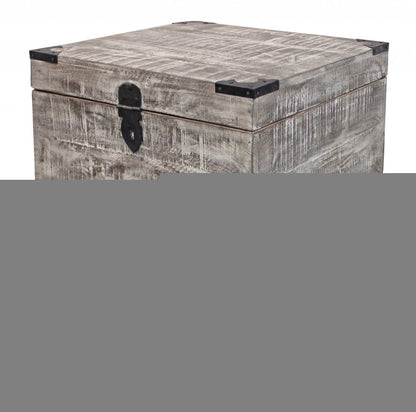 20" Gray Solid Wood Square End Table HomeRoots