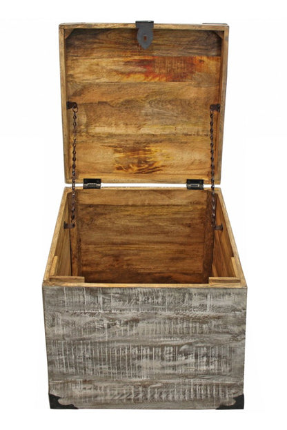 20" Gray Solid Wood Square End Table HomeRoots