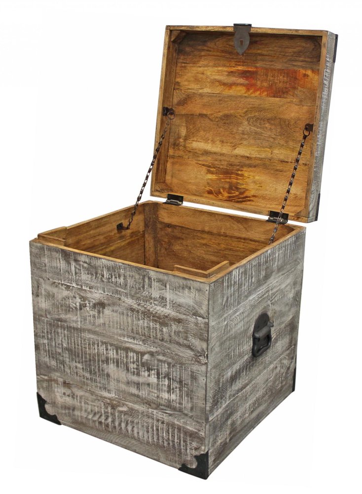 20" Gray Solid Wood Square End Table HomeRoots