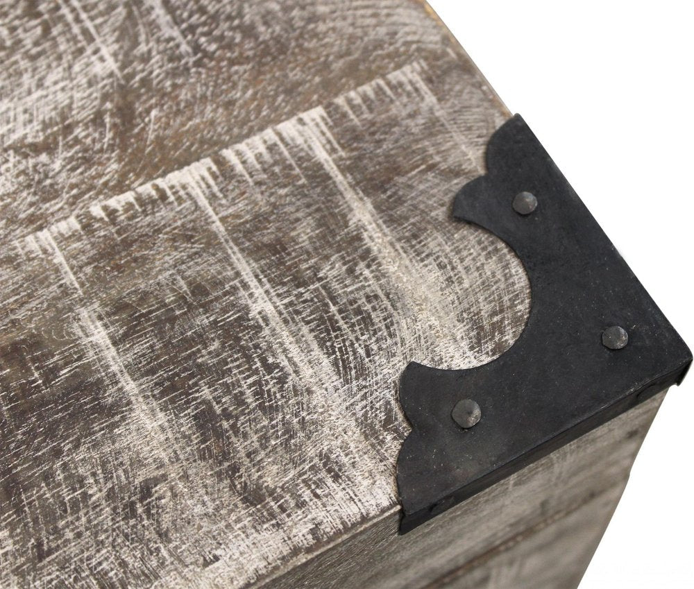20" Gray Solid Wood Square End Table HomeRoots