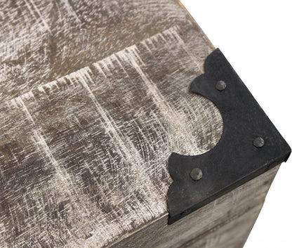 20" Gray Solid Wood Square End Table HomeRoots