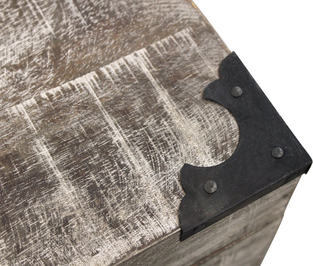 20" Gray Solid Wood Square End Table HomeRoots