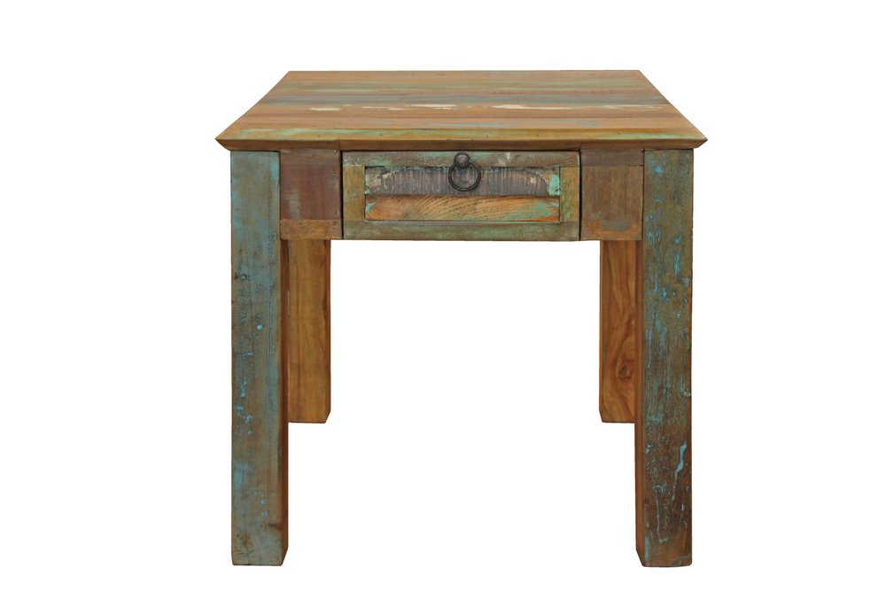 24" Brown Solid Wood Square End Table With Drawer HomeRoots