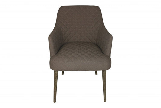 23" Gray Polyester Blend And Natural Solid Color Side Chair HomeRoots